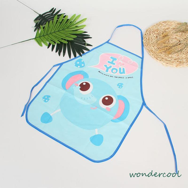 Celemek Apron Anak untuk Melukis Berkebun Karakter Kartun Dengan manset/Tanpa manset-Won