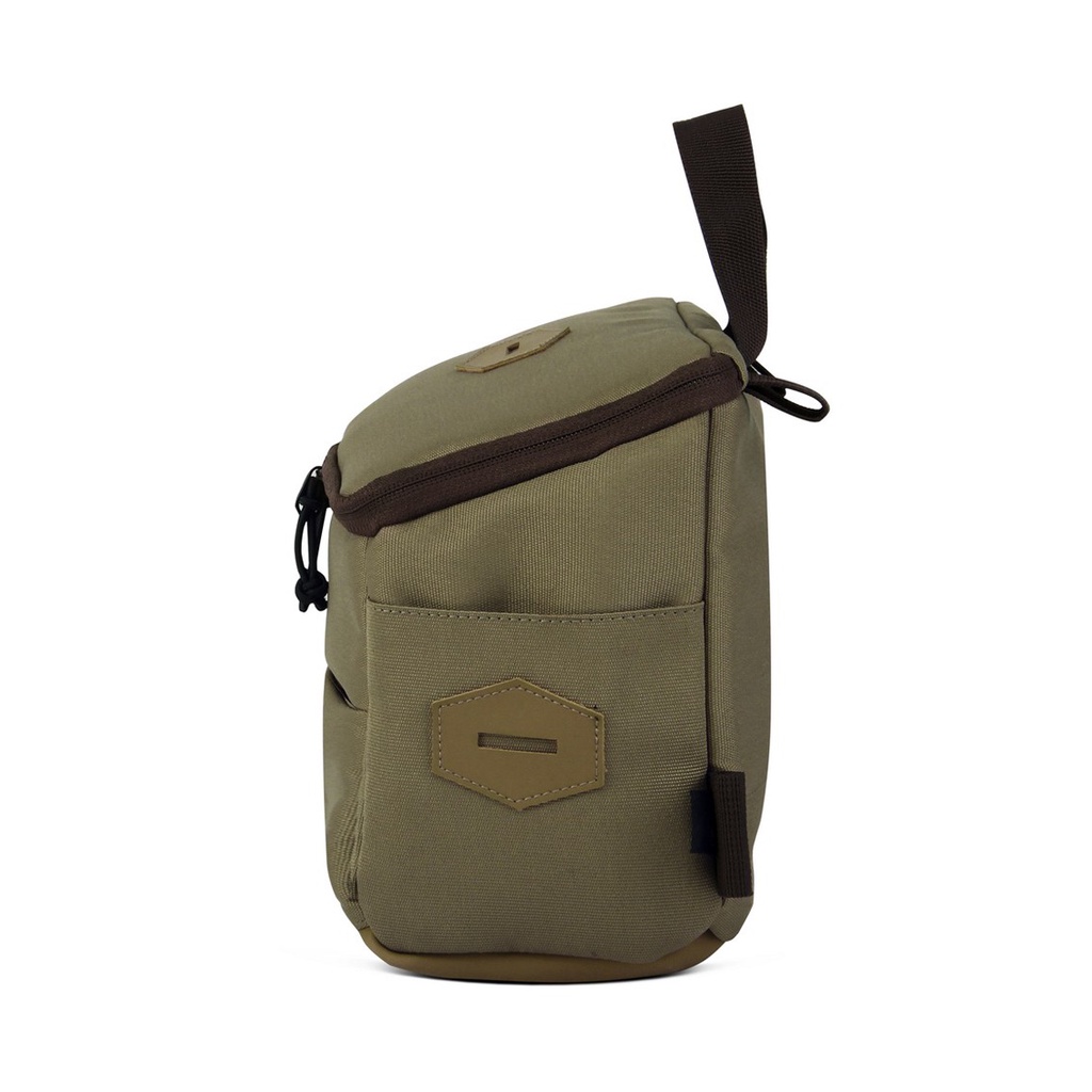 FOCUS KHAKI ORIGINAL x ATVA Tas Kamera Selempang Pria Wanita Slingbag Lensa DSLR Mirrorless Tripod Sling Bag Camera Multifungsi Casual Camera Shoulder Bag Premium Unisex Shoulderbag Tas Slempang Bahu Free Rain Cover Keren Terbaru Kekinian Branded