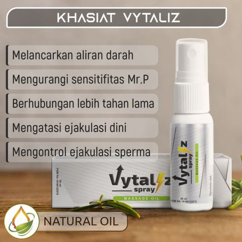 VYTALIZ Herbal Obat Semprot Vitalitas Pria Kuat Keras Tahan Lama...Terlaris