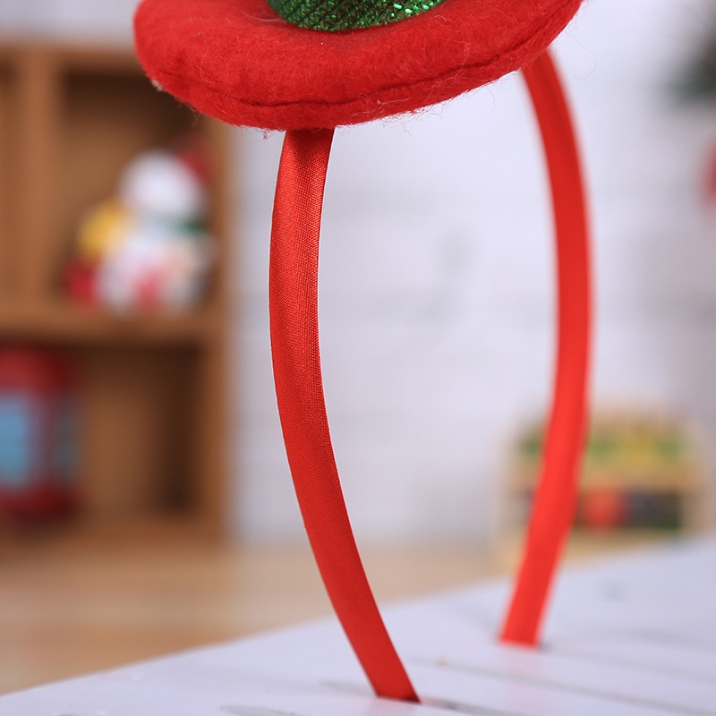 Bando Natal Topi Lancip Premium Daun Hiasan Aksesoris Christmas