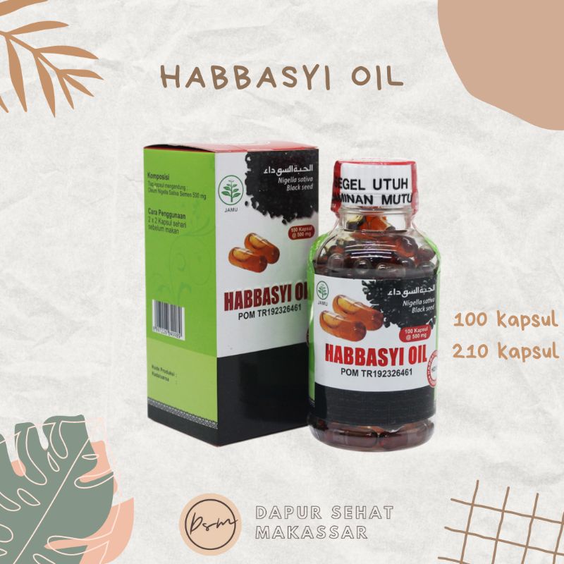 (COD) Habbasyi oil Habbatussauda minyak untuk kekebalan tubuh 210 kapsul