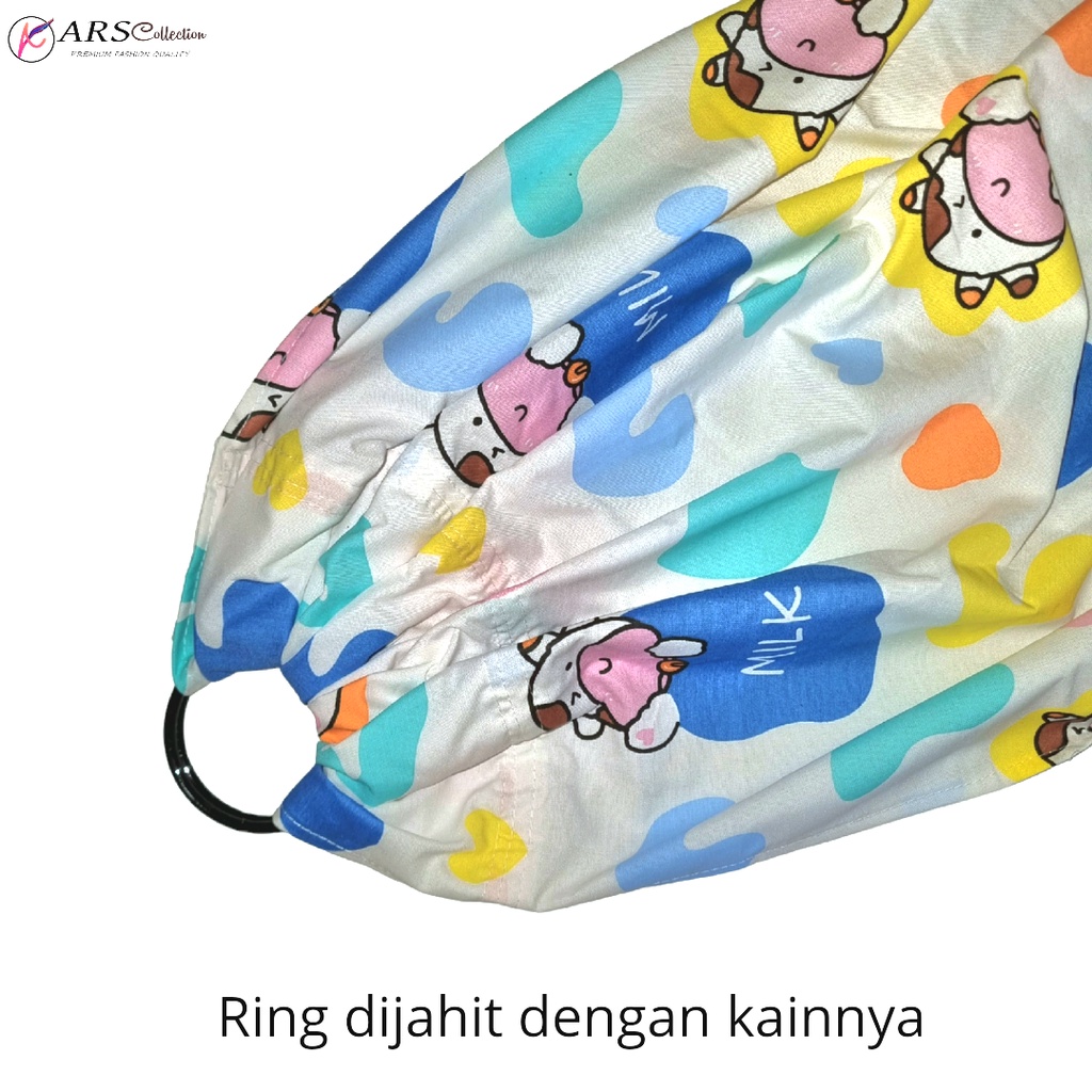 Gendongan Bayi Ring Sling Motif Lucu Ring Tanpa Celah Bahan Katun CVCju