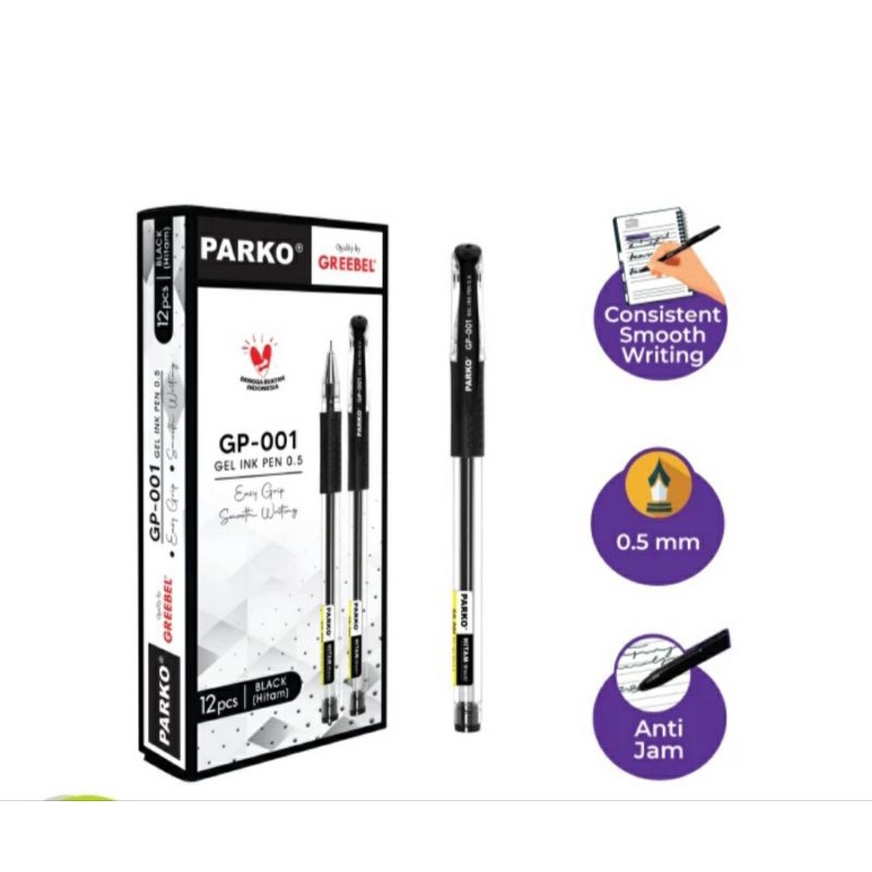 

PARKO GEL PEN GP-001 HITAM 0.5