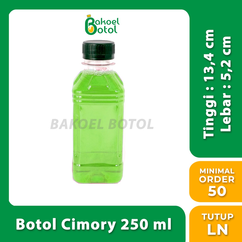 Botol Cimory 250 ml (MINIMAL 126 PCS) / Botol Plastik 250 ml / Botol Pudot 250 ml / Botol Minuman Ke