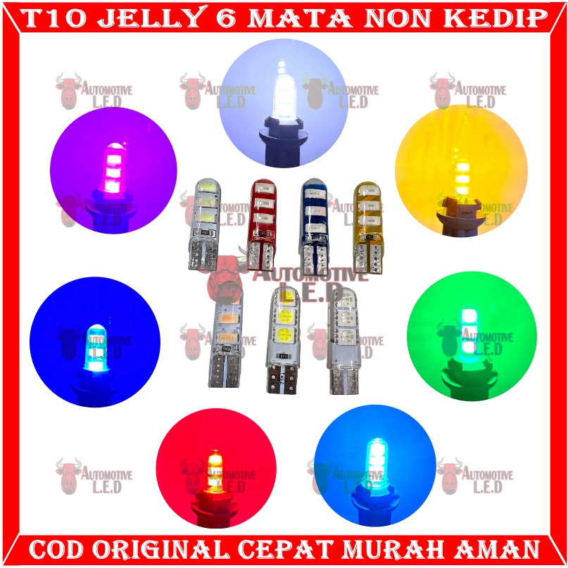 LAMPU LED T10 JELLY NON KEDIP  I T10 Lampu Led Jelly 5630 I T10 Led Silicone | LAMPU SENJA