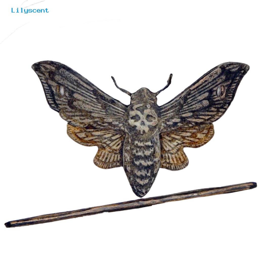 Stick Pin Rambut Desain Death Moth Misterius Untuk Halloween