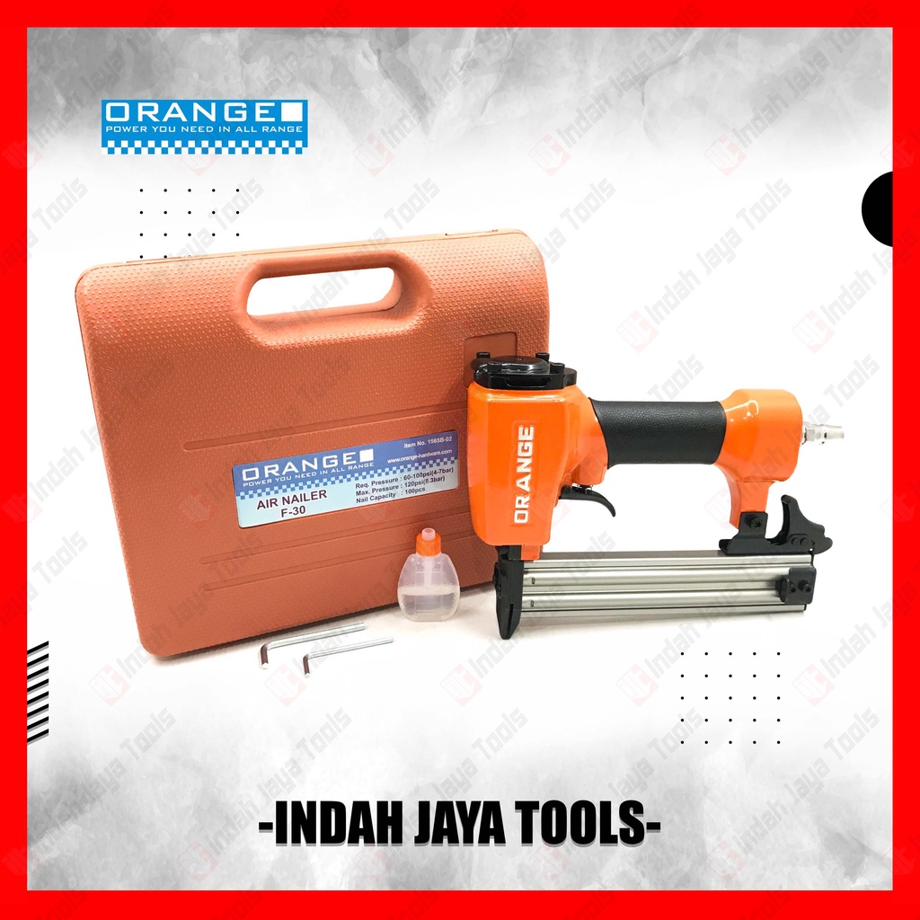 ORANGE Air Nailer F30 - Mesin Alat Paku Tembak Staples Stapler