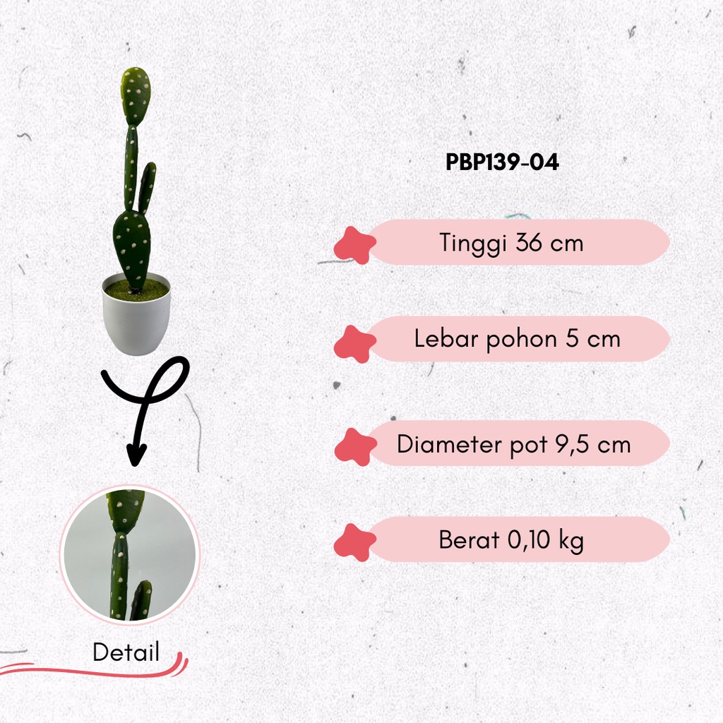 Tanaman Pohon Kaktus Mini Hias Dekorasi Rumah Cantik Artificial Tanaman Hias Kaktus Pajangan Ruangan PBP139