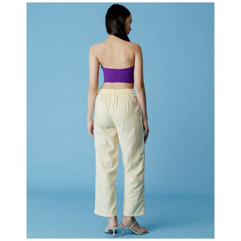 Cotton Yellow Pale Pants Ats The Label