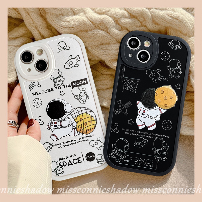 Case NASA Untuk Samsung A04s A04 A12 A13 A03s A32 A03 A73 A71 A22 A53 A52 A52s A50 A21s A50s A30s A33 A20s A02s A23 A31 A10s M23 A72 A51 A11 Kartun Basket Astronot Soft Case