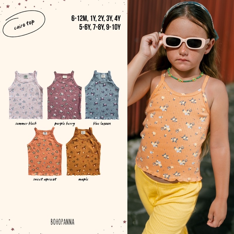 Bohopanna Cairo Top 1-10thn / Atasan Tanktop Anak