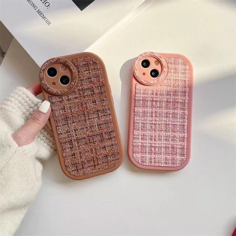 IPHONE New Kain Flanel face small fragrance shockproof case Untuk Iphone14 13 12 11 Pro Max