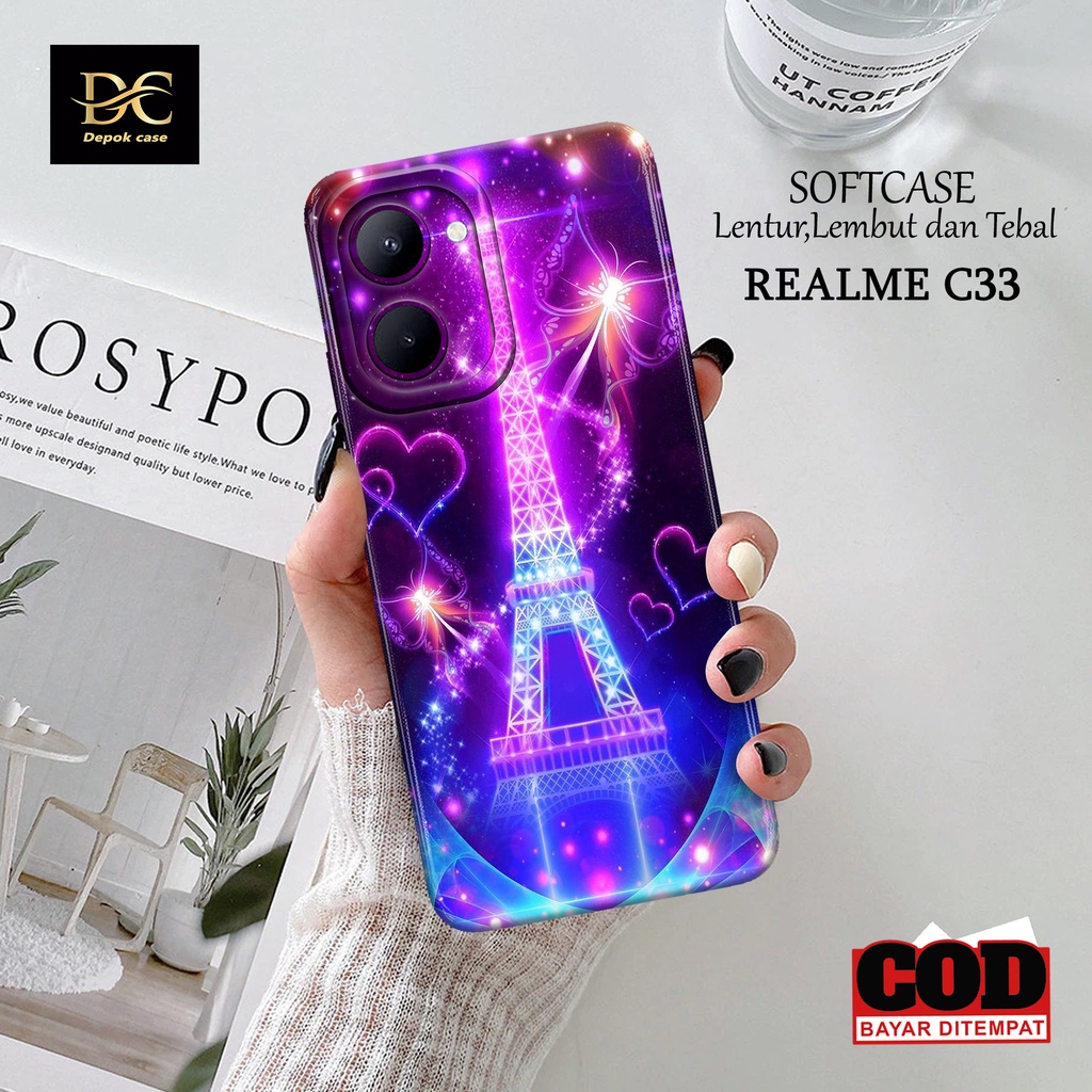 Case Realme C33 Terbaru - Fashion Case PARIS - Casing Hp Realme C33 Terbaru - Softcase Hp Realme C33