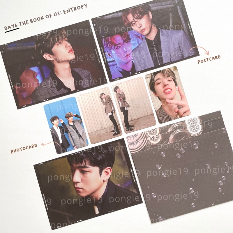 DAY6 ENTROPY PHOTOCARD / PC / POSTCARD / JAE / YOUNGK / SUNGJIN / DOWOON
