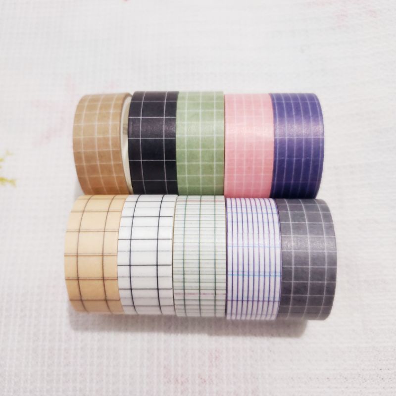 

RANDOM 1 pcs washi tape garis selotip garis / grid