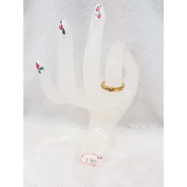 CP2586F282F cincin emas asli persegi  permata fashion wanita gold berat 2.700 kadar 70% 16k no 16 d 