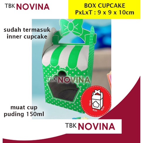 BOX CUPCAKE PUDING /  KOTAK CUPCAKE PUDING