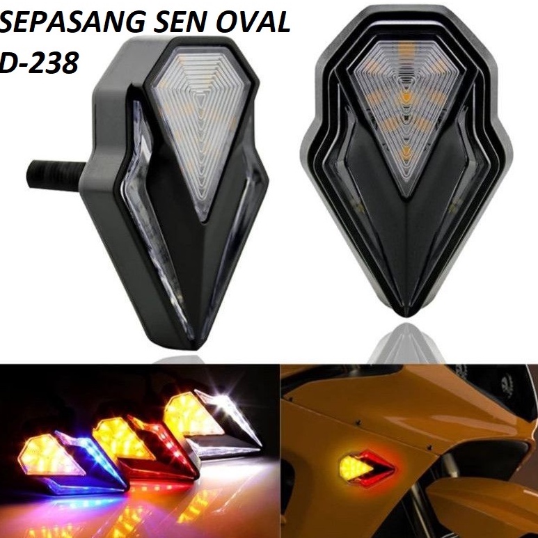 sen tempel vering new lancip lampu sen tempel led r15 gsx ninja cbr sen D 238 sepasang sein led