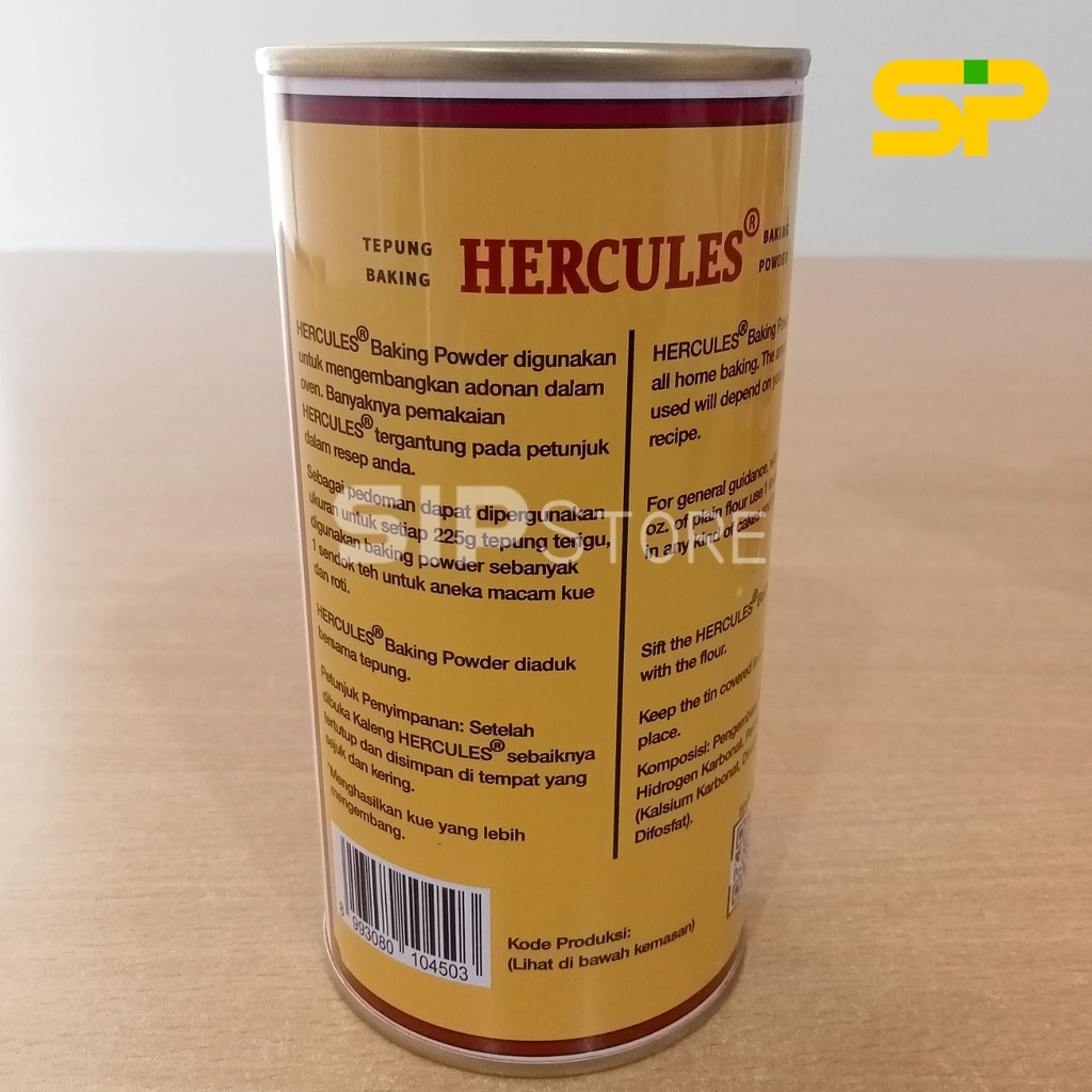 HERCULES Baking Powder Double Acting @450gr / Tepung Pengembang Kue (KALENG)