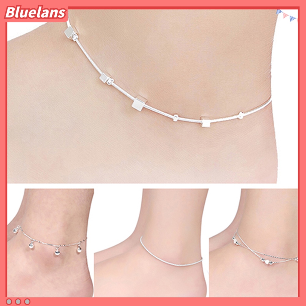 Bluelans Anklet Exquisite Adjustable Women Star Heart Beads Pendant Foot Bracelet