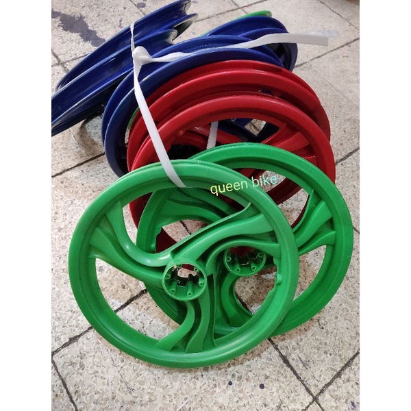 rim velg veleg peleg peleng pvc plastik sepeda anak 16 bmx include alat siap pakai