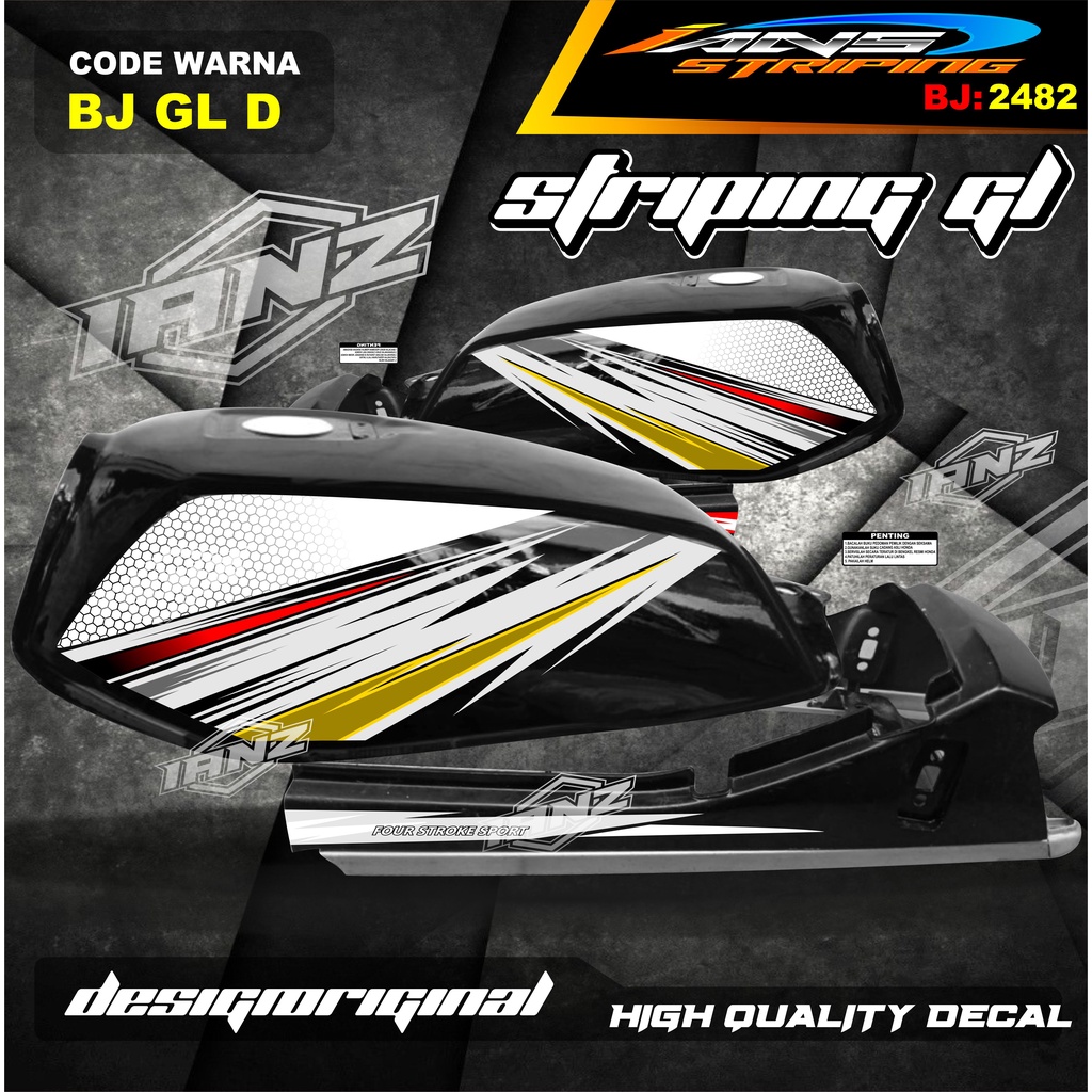 STRIPING STIKER VARIASI GL PRO / STIKER GL MAX / STRIPING GL PRO / STIKER MOTOR GL TERBARU / VARIASI STIKER GL 100