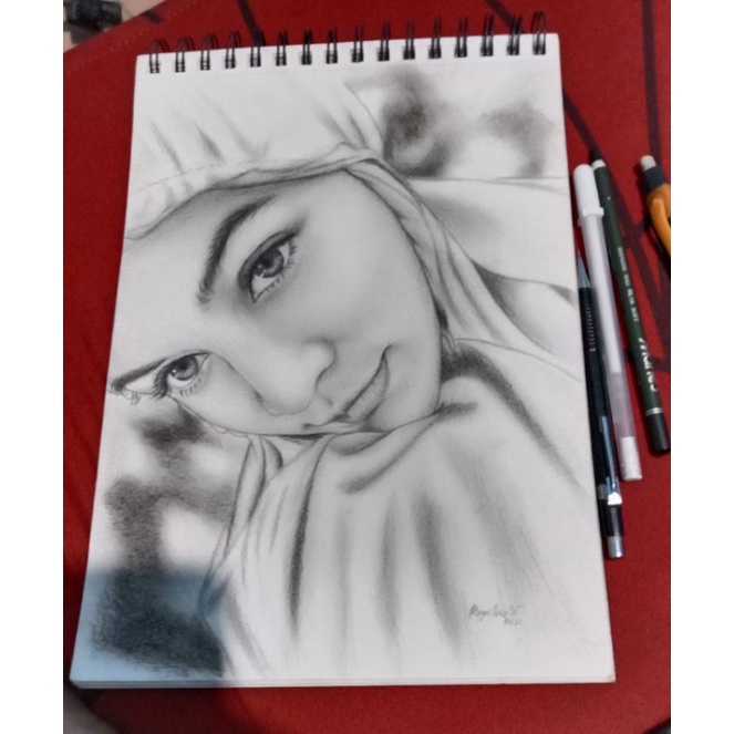 Sketsa wajah hitam putih