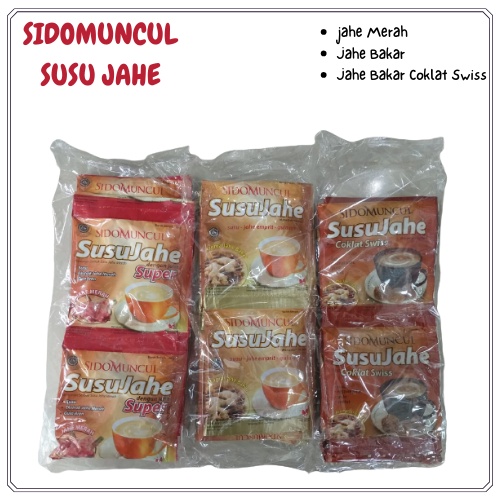 

1 Renceng Sidomuncul Susu Jahe Merah Bakar Cokelat Swiss isi 10sachet