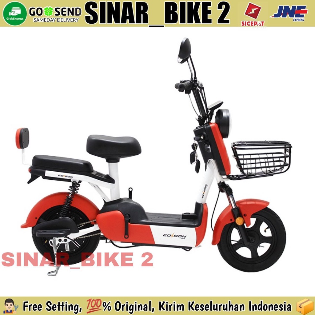 Sepeda Listrik Edison Mova1 Electric E Bike 350 Watt
