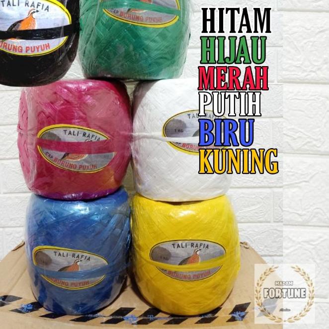 

COD✔️tali rafia cap puyuh 1 kg an tali pom pom|SQ4