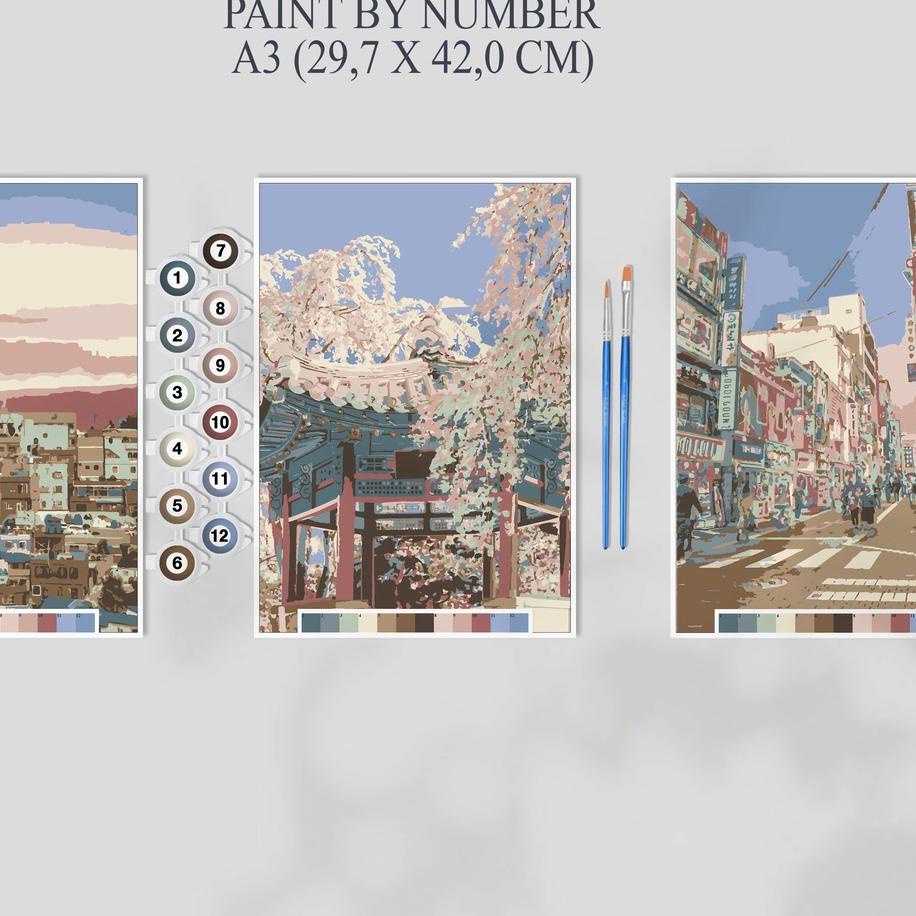

Terjangkau 바 Paint By Number Kit A3, KOREAN AESTHETIC