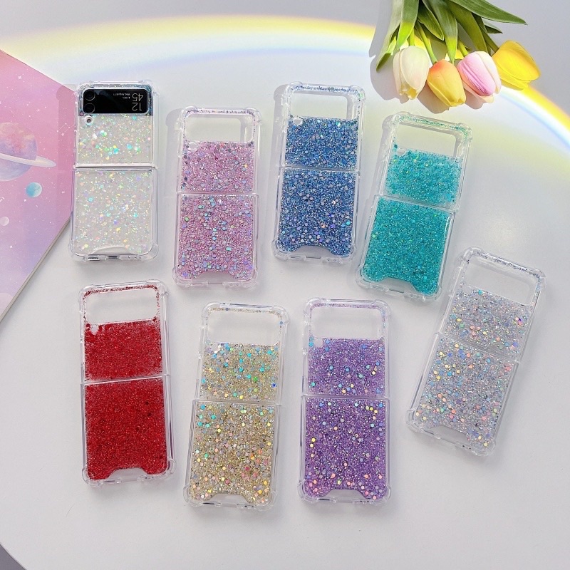 Casing Full Glitter Samsung Galaxy Z Flip 4 Z Flip 3 2  ZFlip 4 Zflip3 Zflip4 Flip4 Flip3 FLip2 Fold READYSTOCK [AVAILABLE BANYAK WARNA]