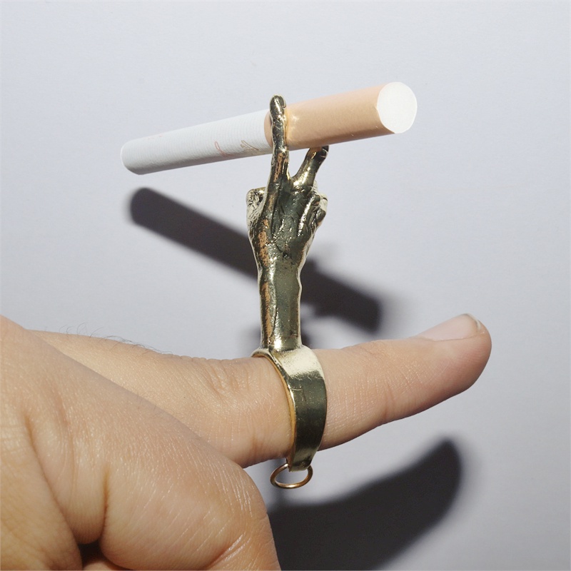 Cincin Desain Ular Adjustable Untuk Pria