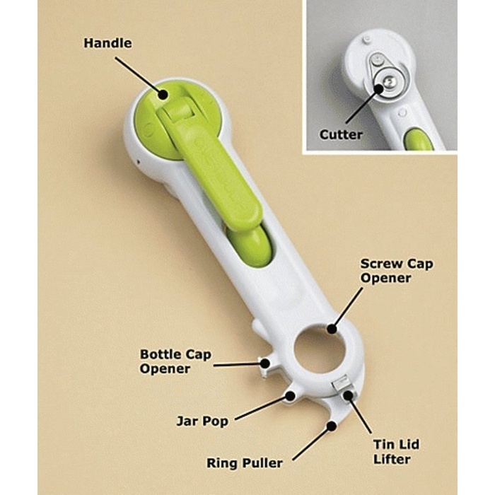 Pembuka Kaleng Botol 6 in 1 Multifungsi - Kitchen Tools Serbaguna