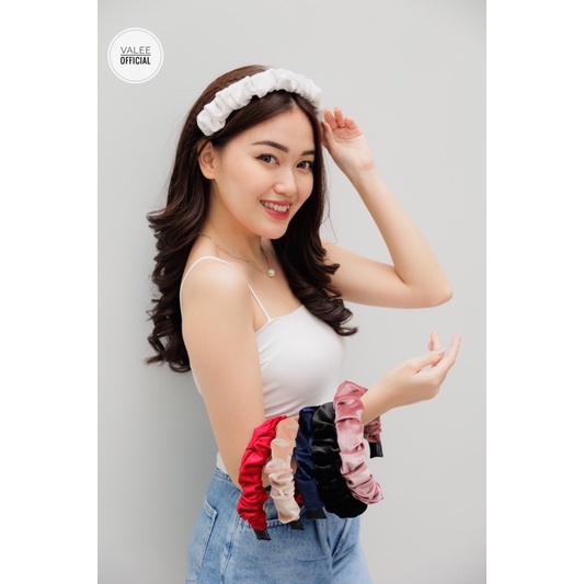 JADORE HEADBAND BANDO SCRUNCHIE BLUDRU VELVET PREMIUM