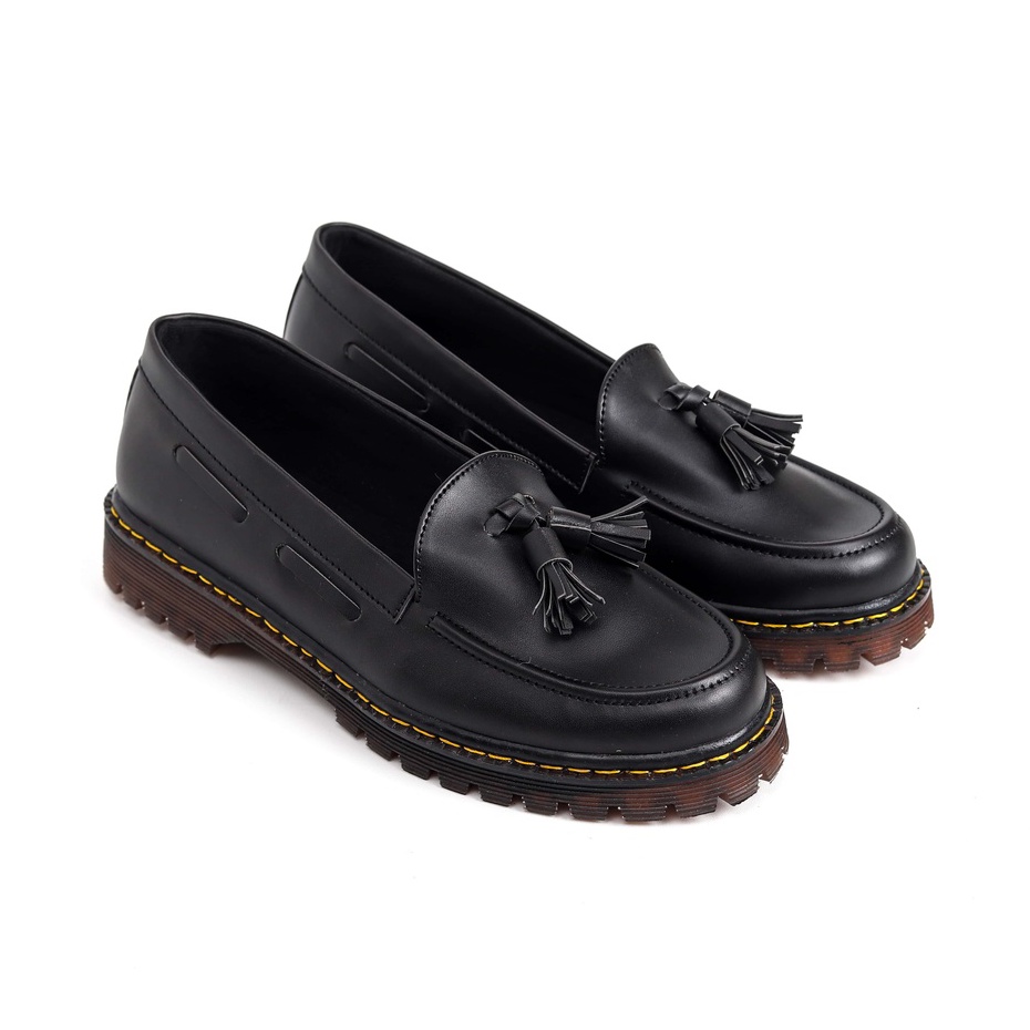 LEON BLACK GUM |ManNeedMe x Lvnatica| Sepatu Loafers Pria Formal Kantor ORIGINAL