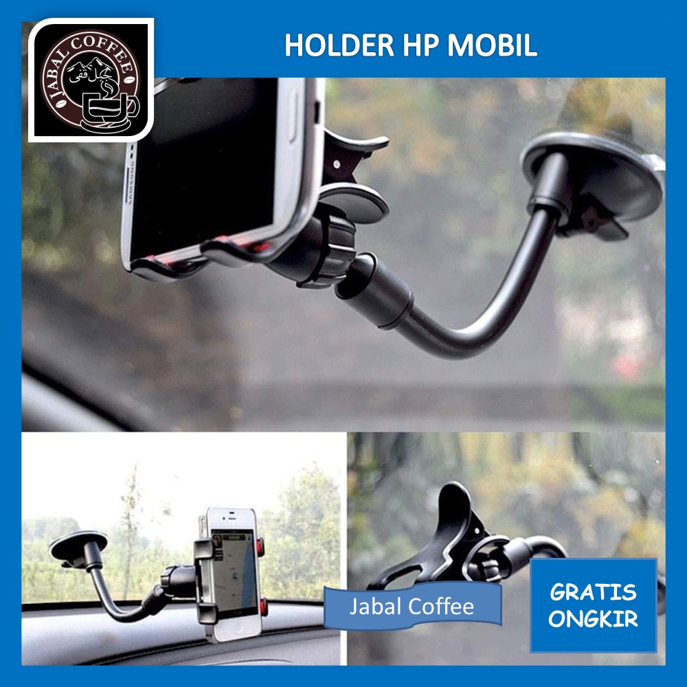 Car Holder Mobile Phone / Holder HP Tempel Kaca Mobil / Dudukan HP Putar 360 Derajat