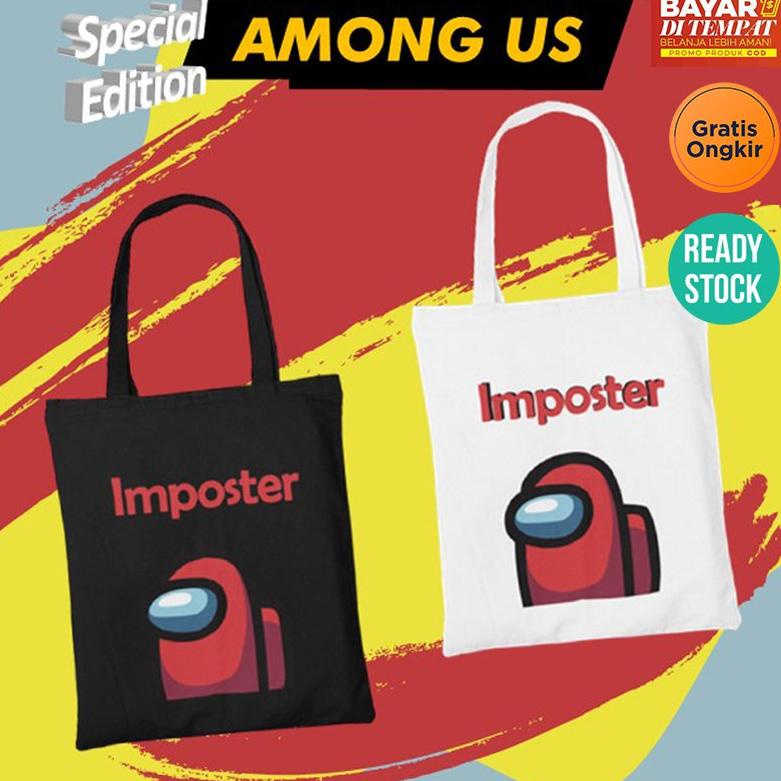 [KODE CQ8107] Totebag Tote bag Tas JInjing Tas Tenteng Tas Kanvas Pria Wanita SPNB Among Us Impostor