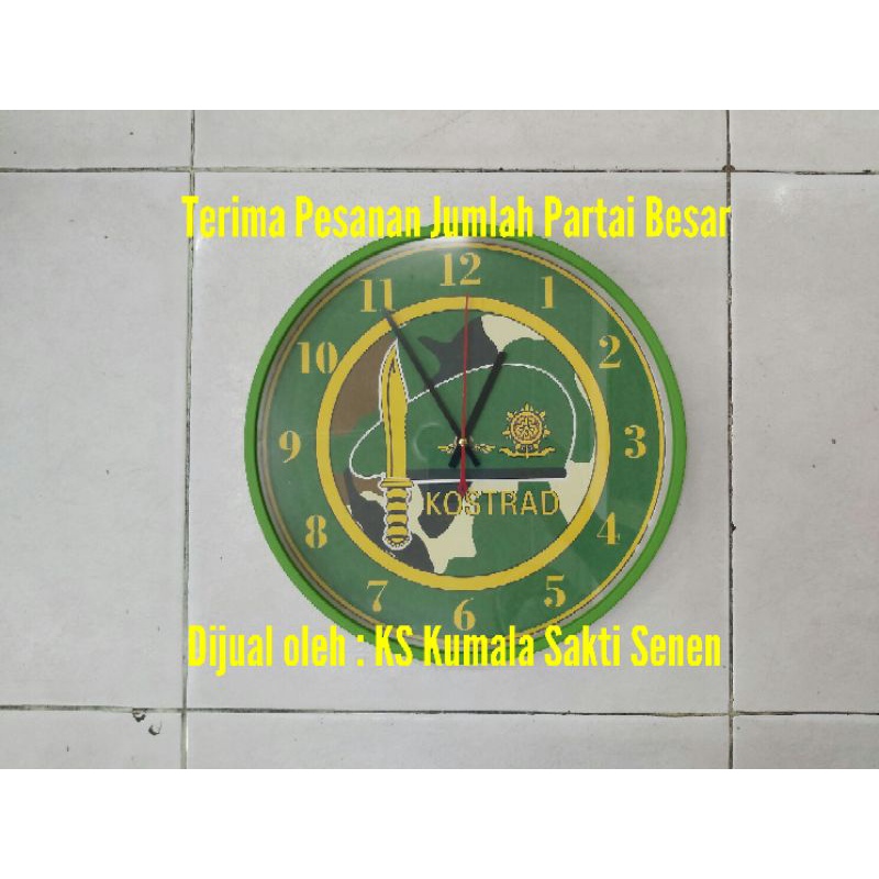 Grosir Murah Jam Dinding Kopasus Loreng-Kostrad Loreng-Mabes TNI Loreng-TNI AD Loreng