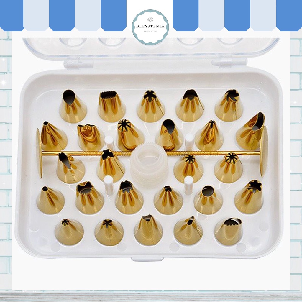 Blesstenia - Cetakan Kue Semprit Alat Cetak Kue Kering Penghias Kue Spuit Kue 26pcs