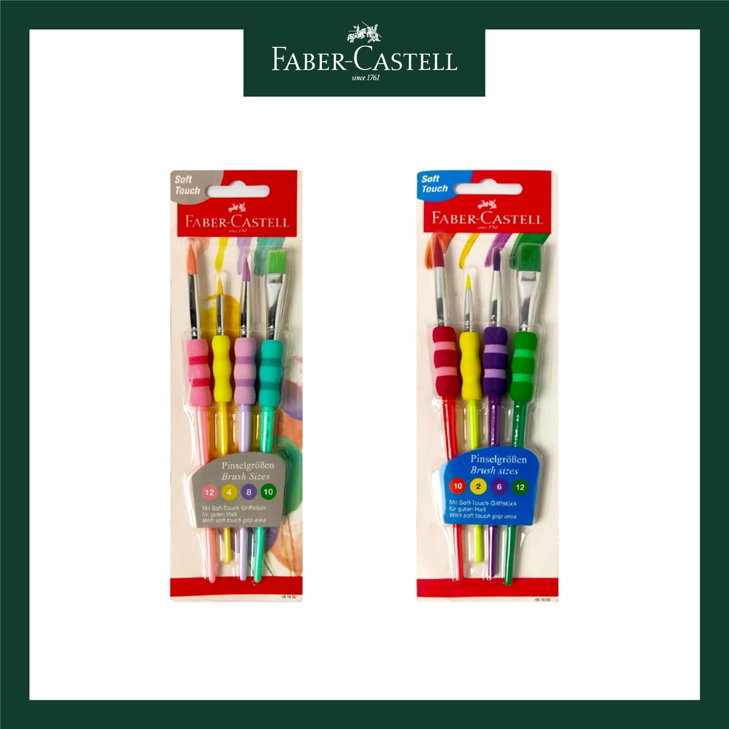 

Kuas Lukis Faber Castell Set 4 / Grip Brush Kuas Set 4 Pastel & Colours