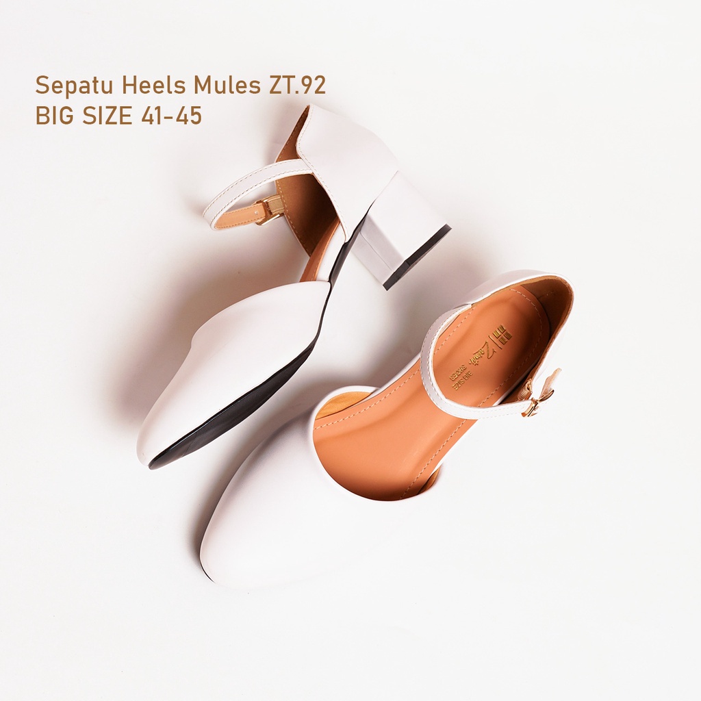 Sepatu Bustong Wanita heels Ukuran Besar Jumbo 41,42,43,44,45 heels mules sepatu