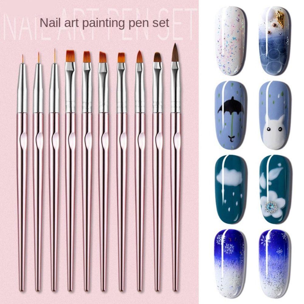 Solighter Nail Art Brush Acrylic Alat Manikmanik Menggambar Pena Manicure Brush