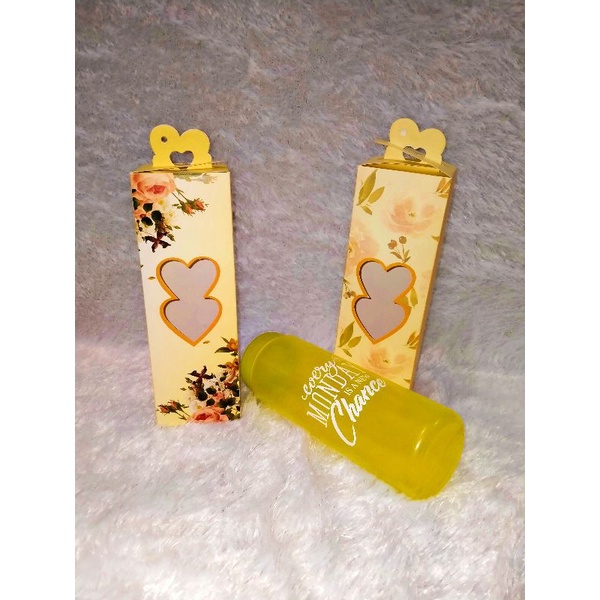 

Box souvenir botol/Thumbler 7x7x21 cream Love Flower