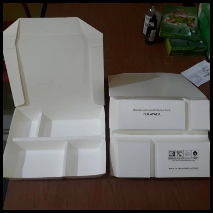 Paper Lunch Box Sekat 4 Polapak