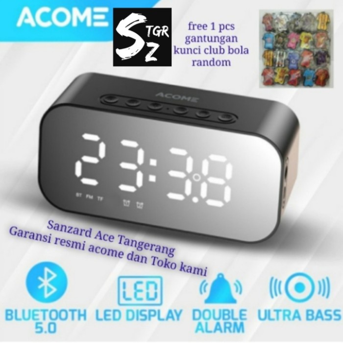 Acome Speaker A5 bluetooth speaker dan Alarm digital Led