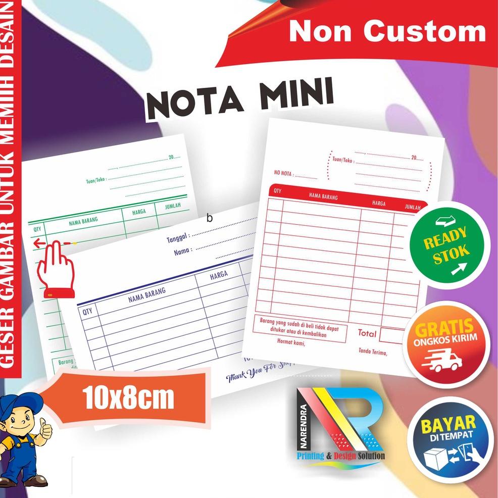 

HARGA TERMURAH ㊋ Nota Kontan Ukuran Mini Grosir dan Eceran 2 ply Rangkap ❅