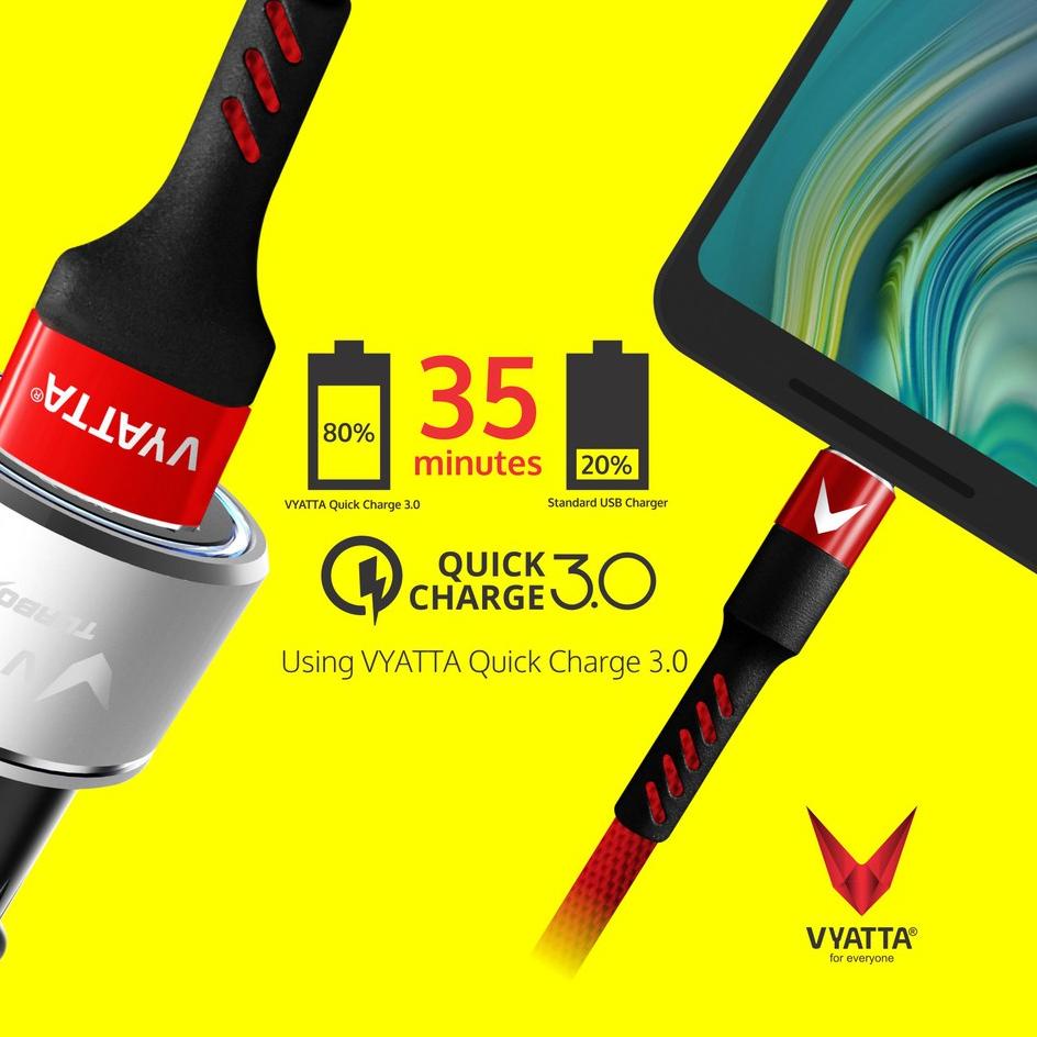 Hot Sale VYATTA TURBO X2 CHARGER MOBIL 2 PORT QC3.0 VOOC VIVO DUAL ENGINE