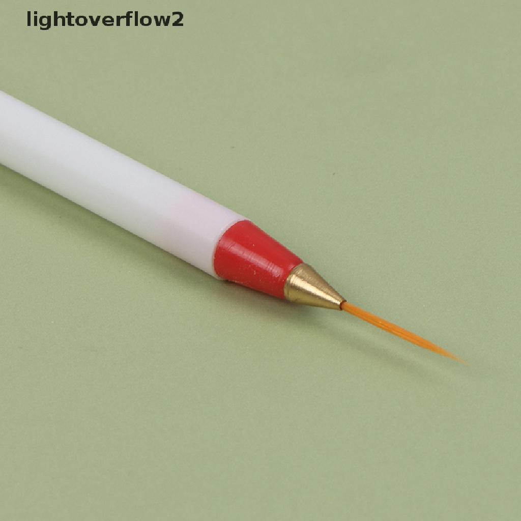 (lightoverflow2) 3 Pcs / Set Brush Pen Liner Ultra Tipis Kepala Lembut Untuk Gambar Nail Art / Manicure