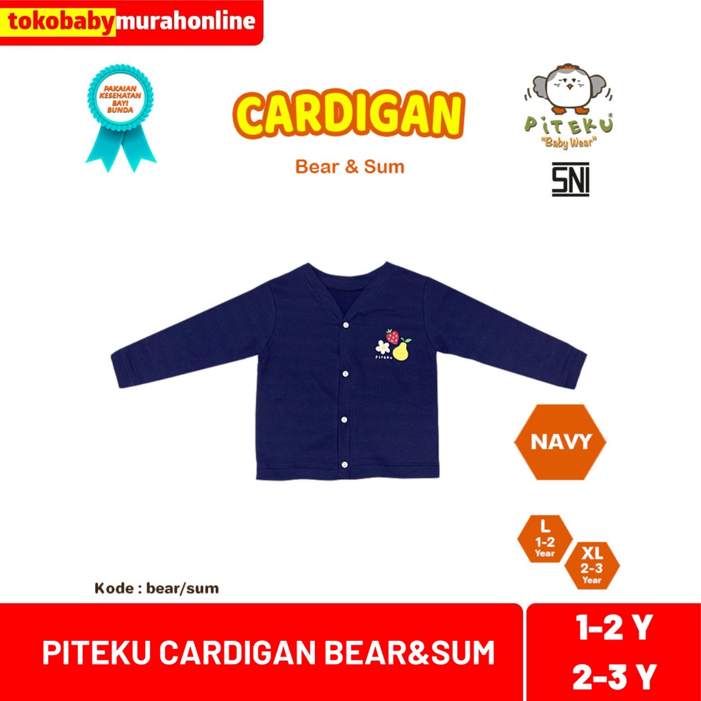 PITEKU CARDIGAN BEAR&amp;SUM / JAKET ANAK